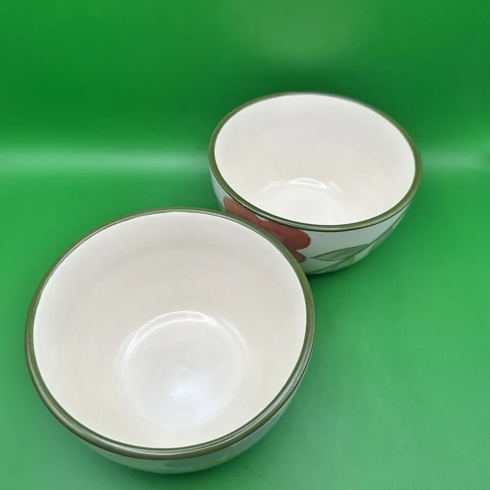 Vintage Pfaltzgraff Garden Butterflies Bowls Set of 2 Replacement Tableware